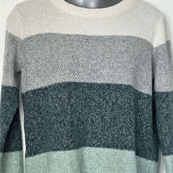 Pink Clover Women's Gray Colorblock Sweater Size M Petites Pullover - Picture 2 of 8